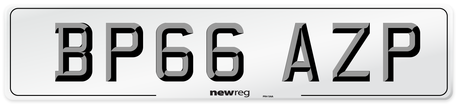 BP66 AZP Number Plate from New Reg